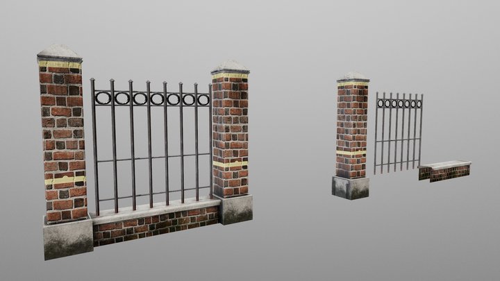 Procedural Fence Wall – Modello 3D gratuito STL