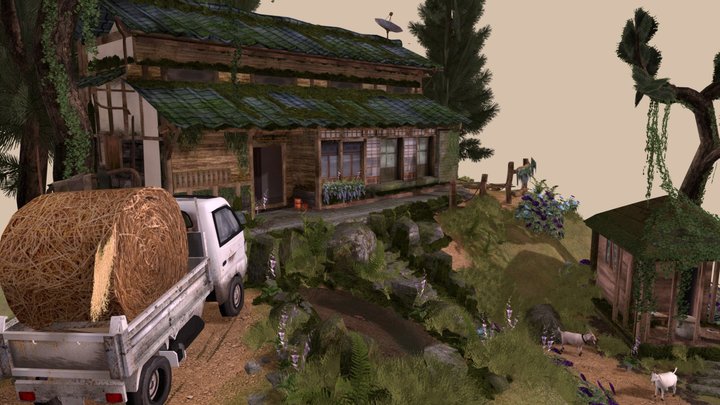 DAE Diorama retake – Small farm 3D Model