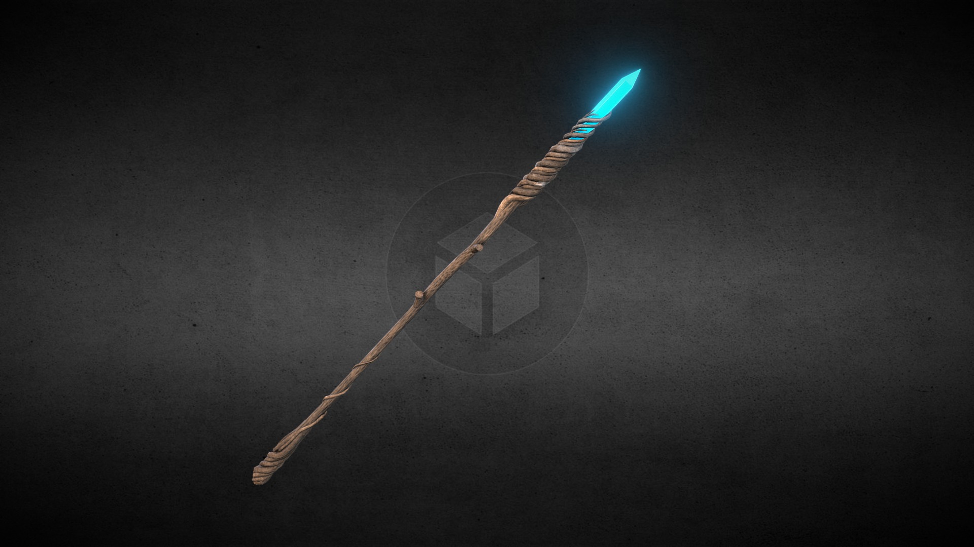 3D model Wizard’s Staff - This is a 3D model of the Wizard's Staff. The 3D model is about a light saber on a black background.
