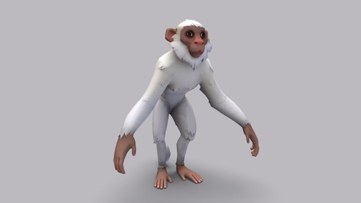 Stylized Monkey 3D Model (Free Download) – Modello 3D gratuito STL