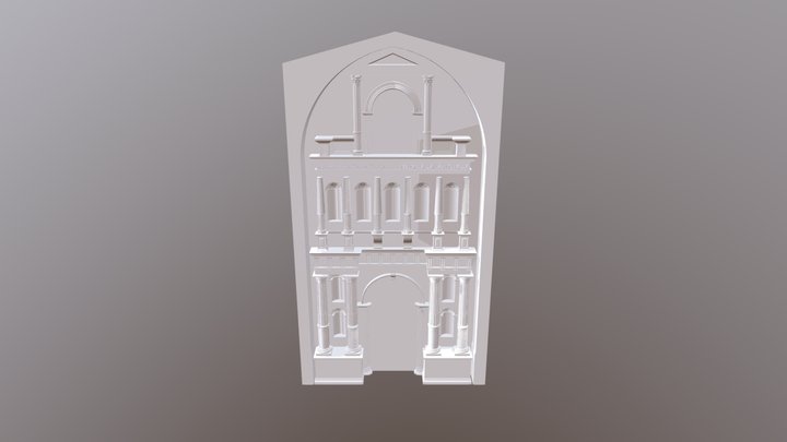 Portada grande de la Virgen de la Asunción 3D Model
