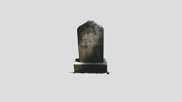 Headstone Detextured 3D Model