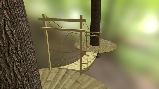 Tree Bridge 3D Model