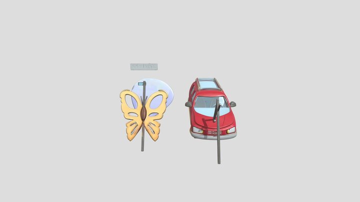Elementos simétricos 3D Model