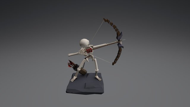 Enemy Skeleton Archer 3D Model
