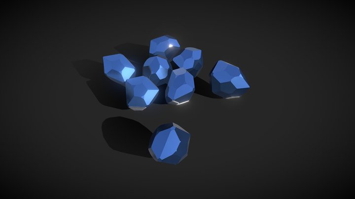 Gems Simple Lowpoly 3D Model