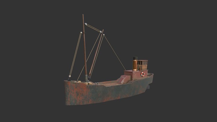 Test Ship Low 3D Model