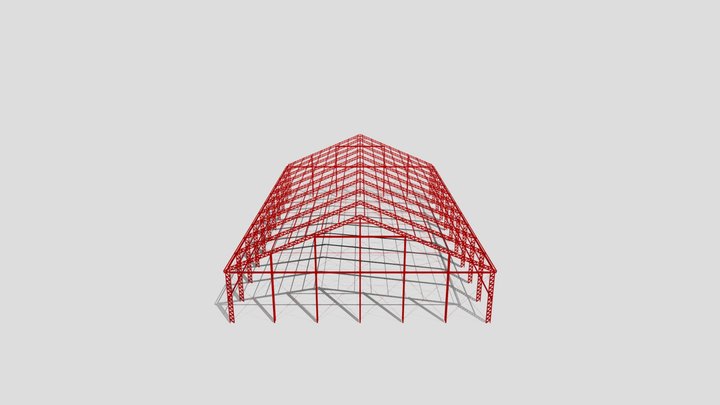 Galpão Lona - Consórcio Construtor Azulão 3D Model