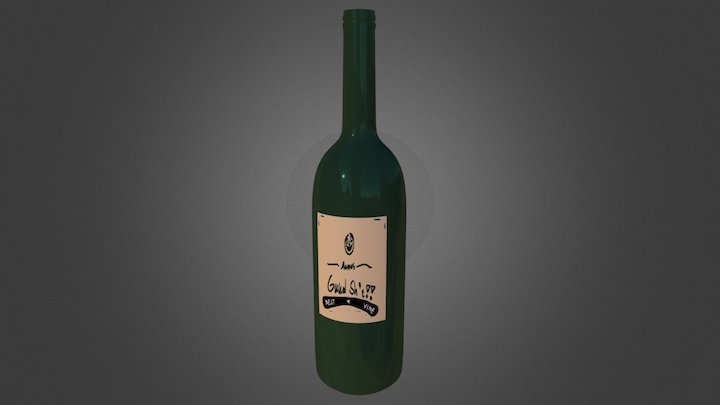 Wine Bottle 3D Model