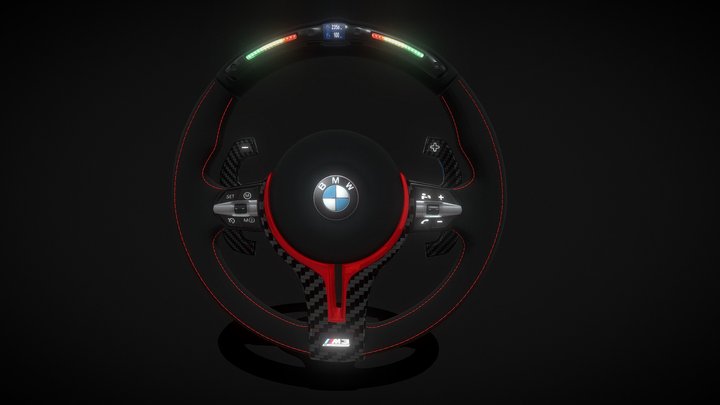 BMW M3 COMPETITION steering wheel 3D Model