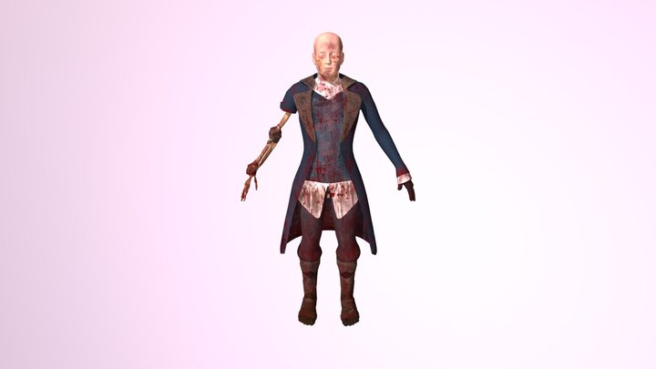horror low poly game character 3D Model