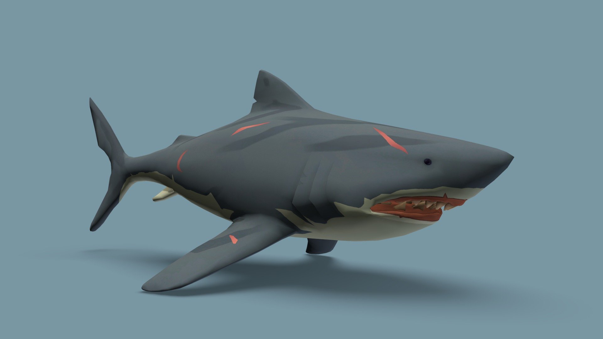 Stylized Shark 3D Model (Free Download) - Download Free 3D model