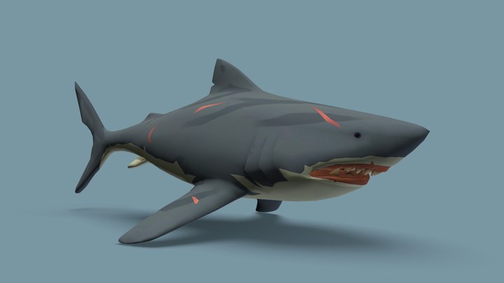 Stylized Shark 3D Model (Free Download) – Modello 3D gratuito STL