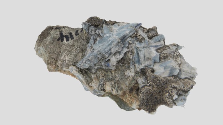 Kyanite-quartz vein in eclogite, Drøsdal 3D Model