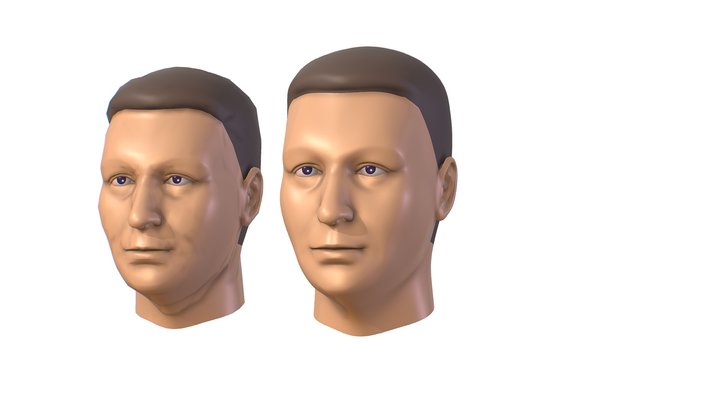subdivision 3d model man's head 3D Model