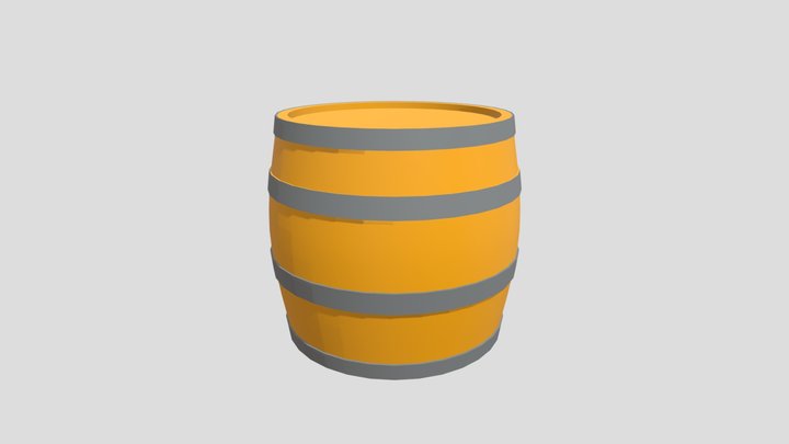 wooden barrel 3D Model