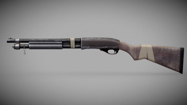 Used Shotgun 3D Model