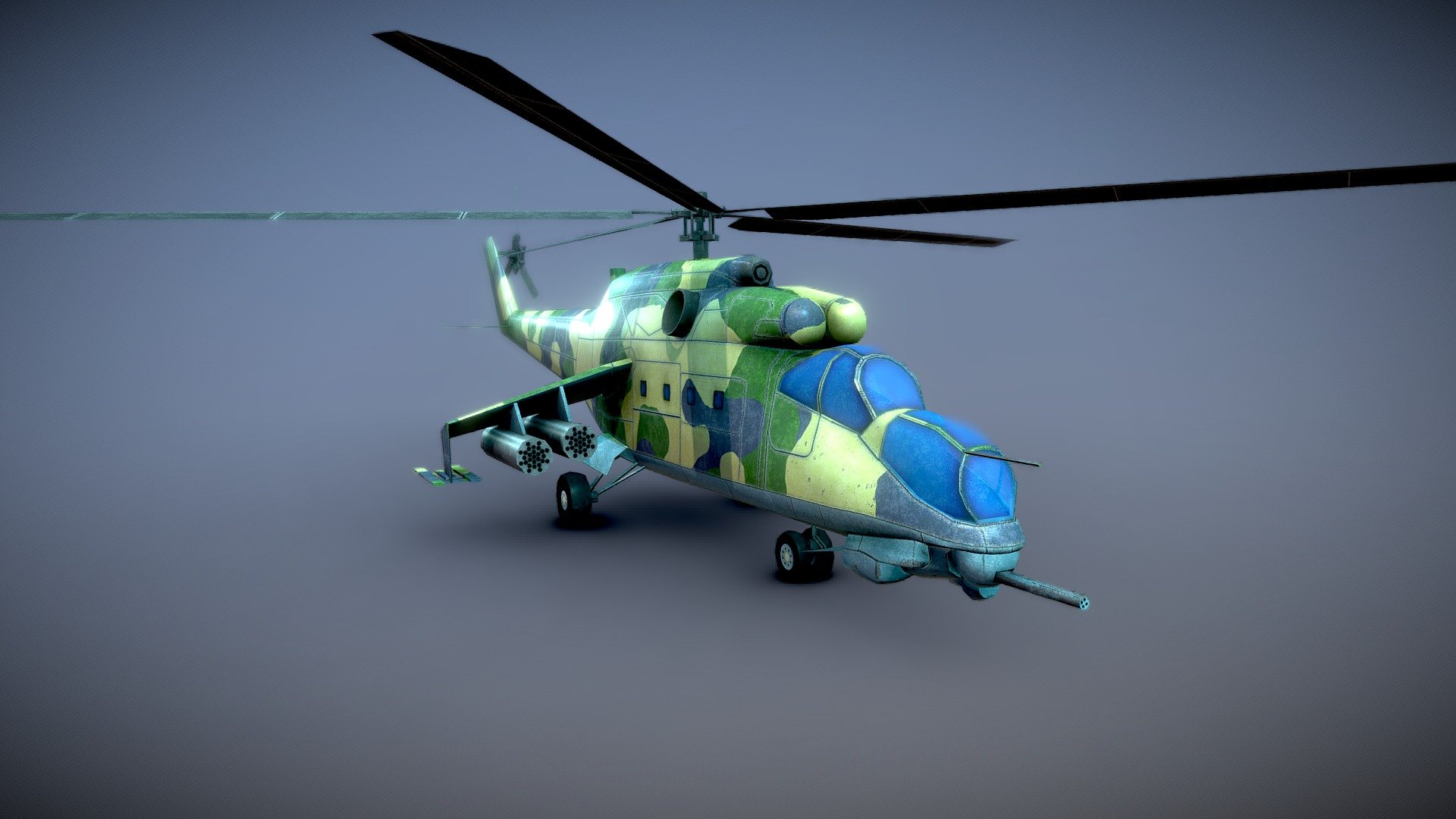 Mi 24 - Download Free 3D model by Usman Zia (@Uxxman) [fb94a4d] - Sketchfab