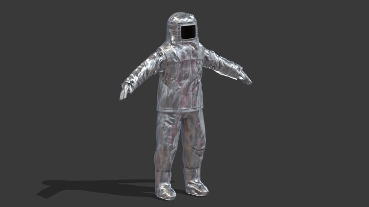 Fire Proximity Suit Low Poly Realisitc 3D Model