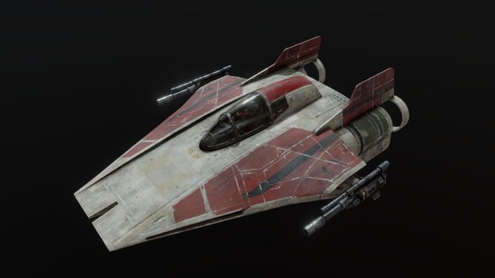 Star Wars A-wing (Rebels/RotJ design cross) 3D Model