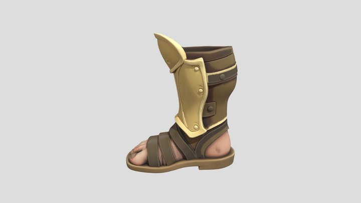 Golden Greaves 3D Model