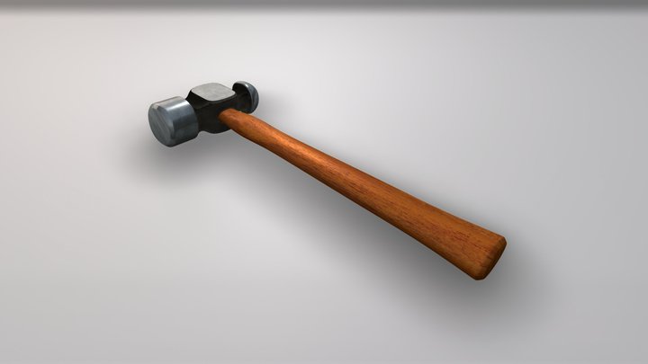 Ball-Peen Hammer 3D Model