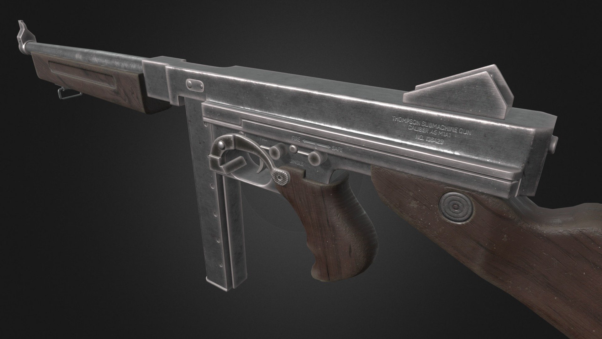 Thompson M1A1 (4K Paid Version) - Download Free 3D model by FJH ...