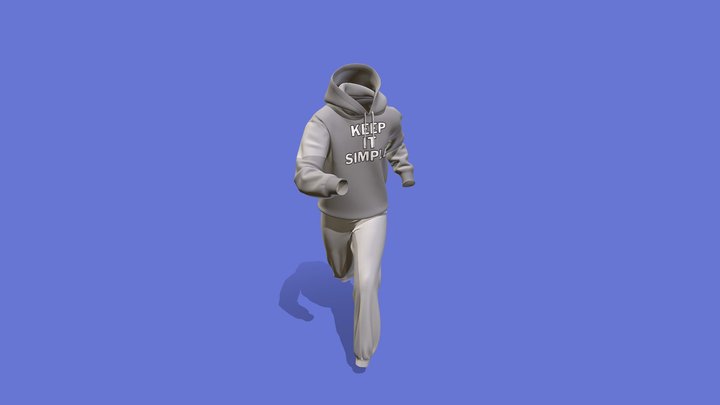New Style Sport Hoodie Pants 3D Model