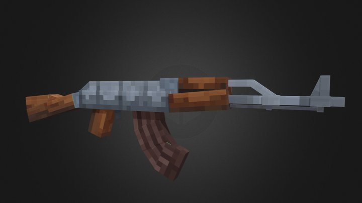 (Minecraft) AK-47 3D Model
