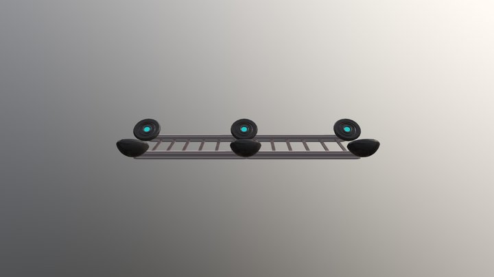 Train Track 03 3D Model