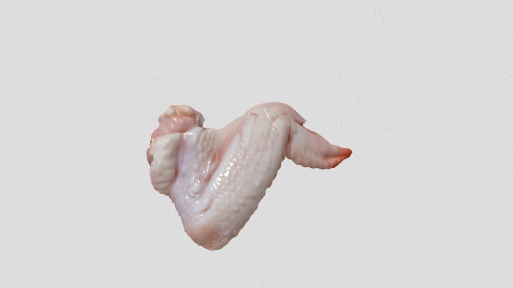raw chicken wing 3d model