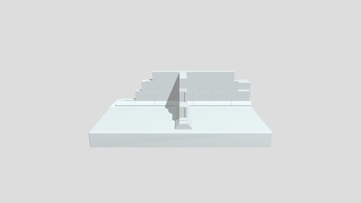 Ленточный фундамент из сборных элементов 3D Model