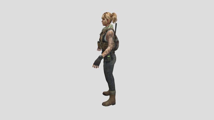 Left To Survive Tanya .OBJ 3D Model