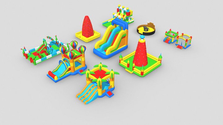 Inflatable Playgrounds 3D Model