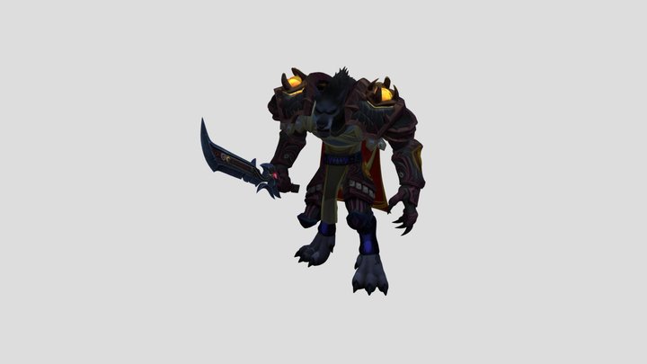 Werwolf Knight 3D Model