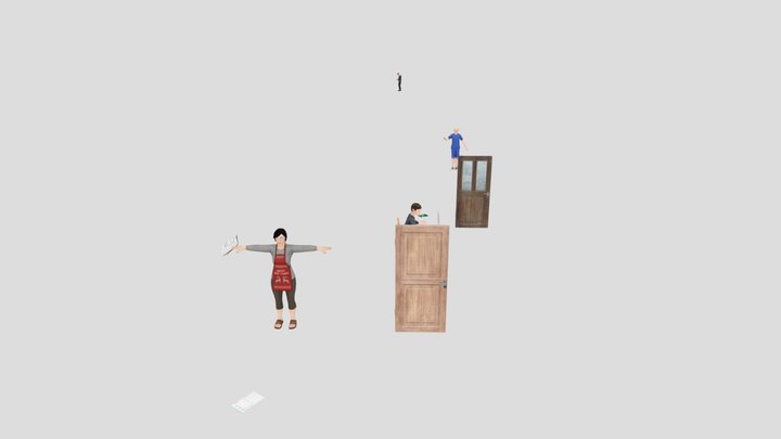 SchoolBoy Runaway Cut-scene 3D Model