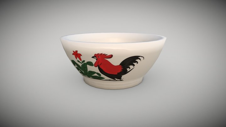 Bowl(Mangkok Ayam Jago) 3D Model