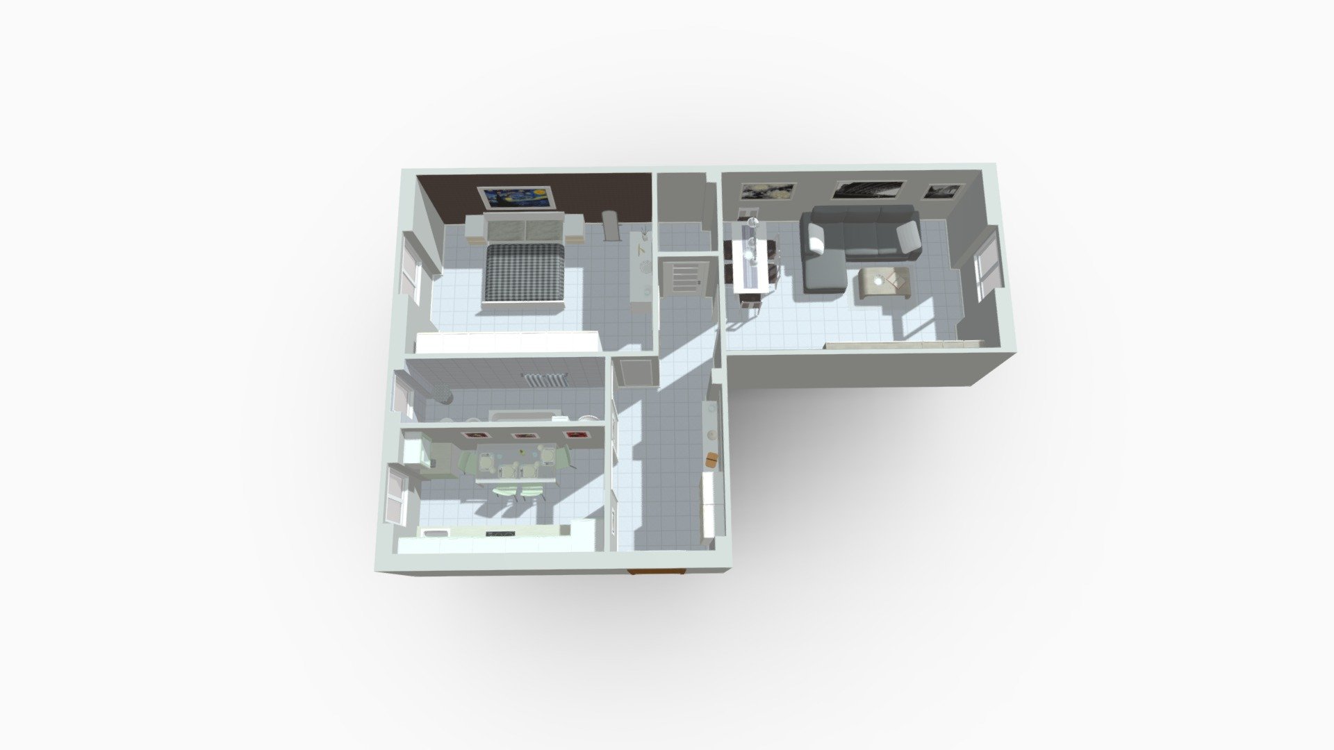 Bilocale Viale Lucania Milano — Sketchfab embed 3D viewer