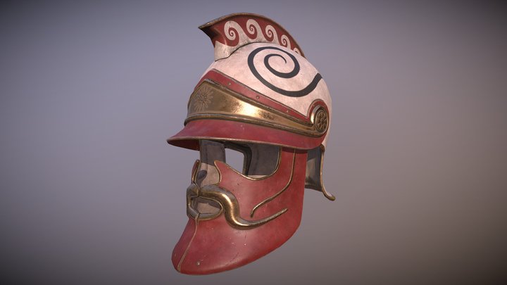 Thracian Helmet (Bearded Cheekguards) 3D Model