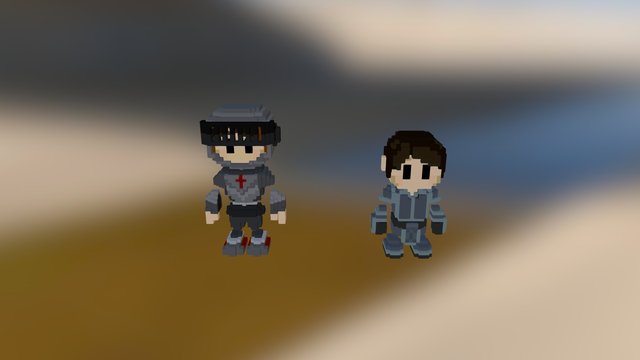 Voxel Soldier - Qubicle test 3D Model