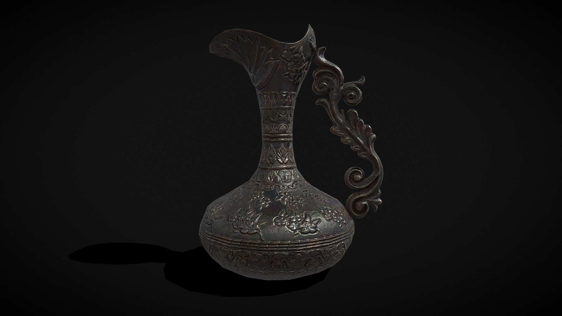 Ornate Wine Decanter — Sketchfab embed 3D viewer