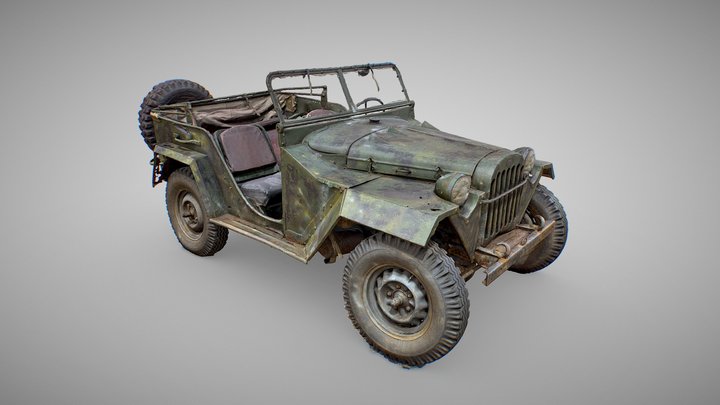 Old army Jeep 3D Model