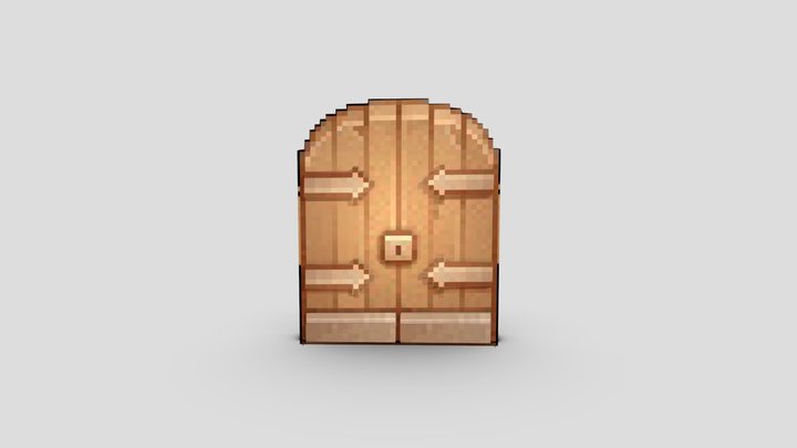 Pixel Door – Kostenloses 3D-Modell STL