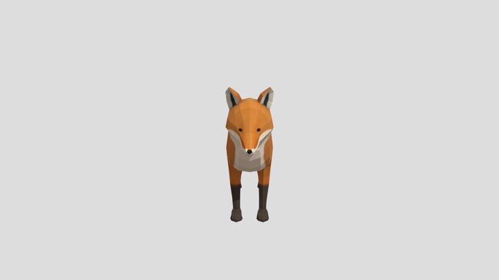 lowpoly fox 3D Model