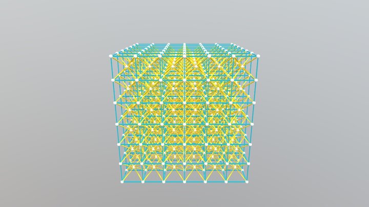 Body-centered-cubic-lattice 3D Model