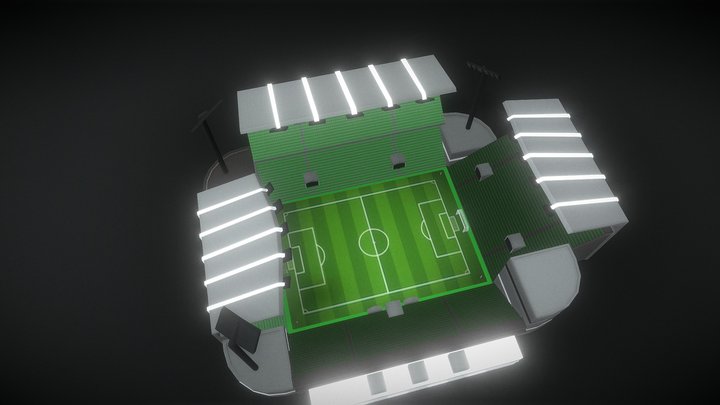 Low Poly Soccer Stadium – Modello 3D gratuito STL