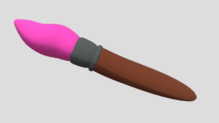 Toon Paint Brush - GameReady 3D Model