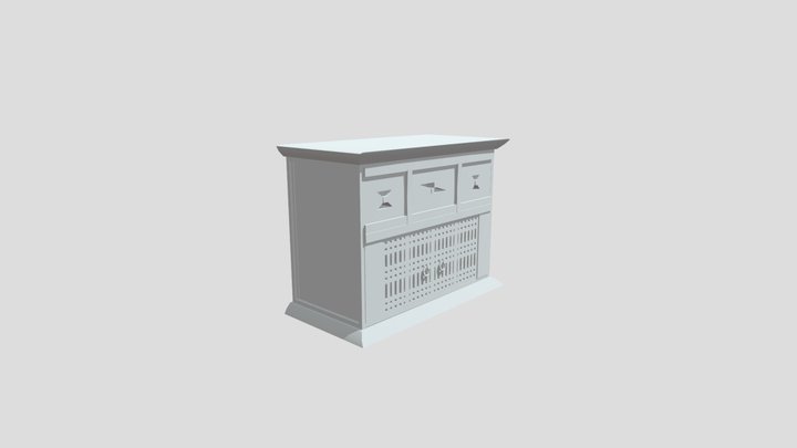 Console table Low-poly 3D Model