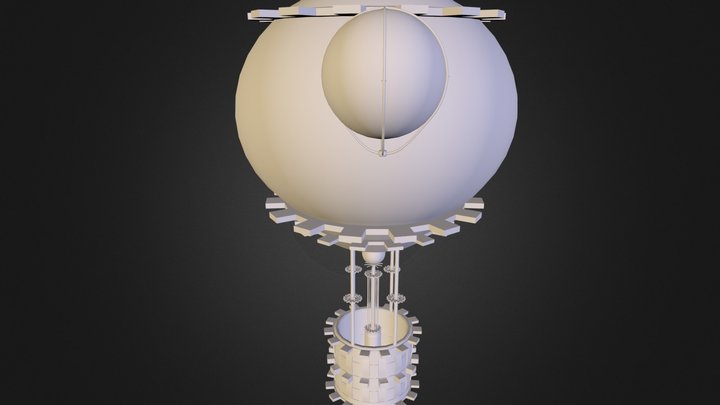 steampunk hot air balloon 3D Model