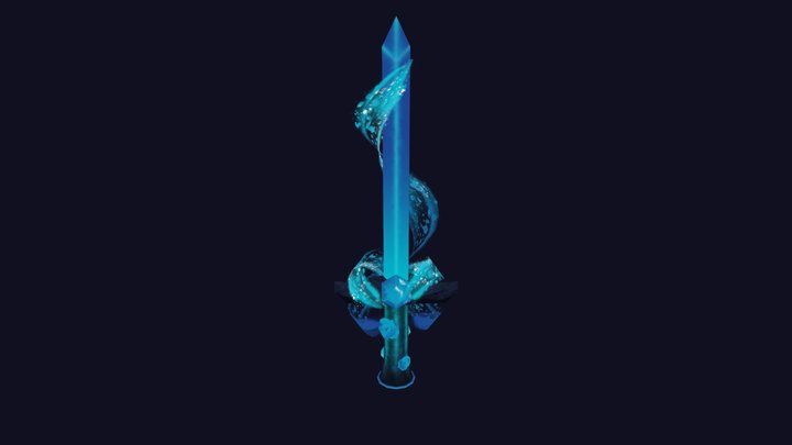 Crystal Sword of the Ocean 3D Model